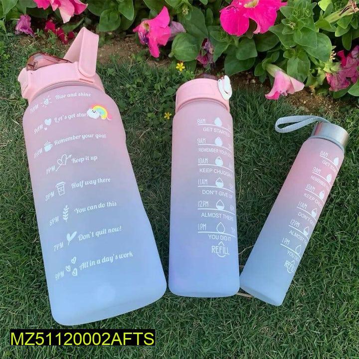 3 PCS Water Bottles With Straw,